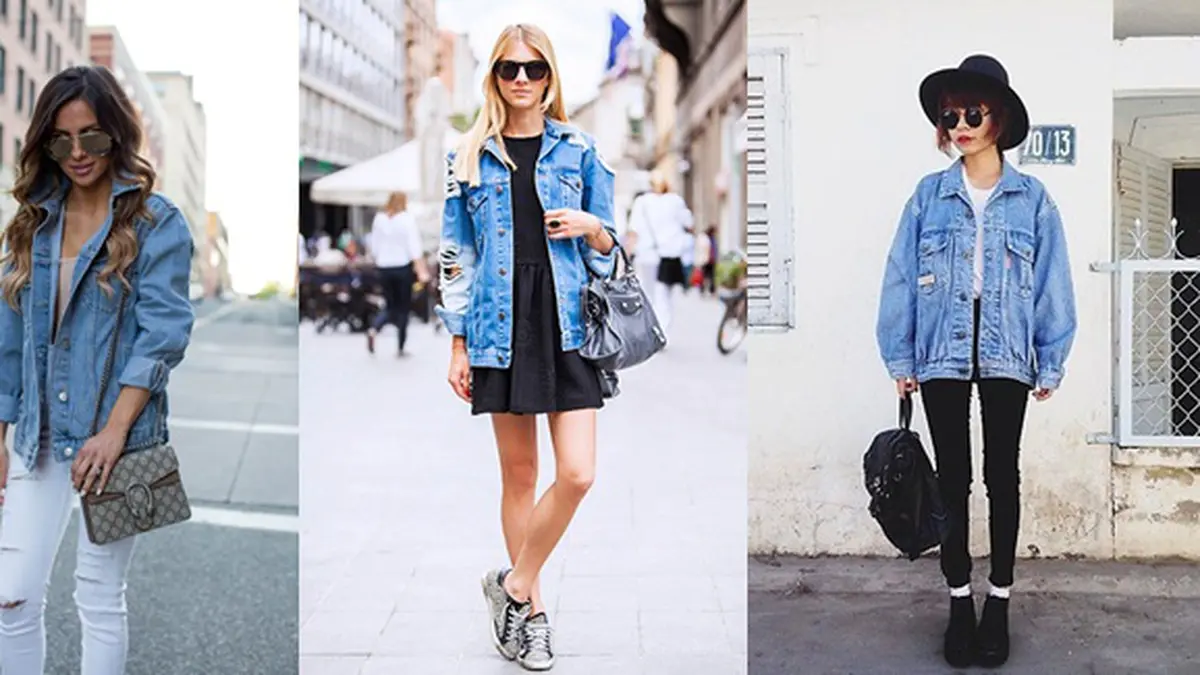 Gaya jaket outlet jeans wanita