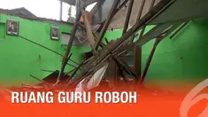 Kejadian nahas menimpa sebuah sekolah di Boyolali. akibat curah hujan yang deras, sebuah sekolah mengalami roboh atap.