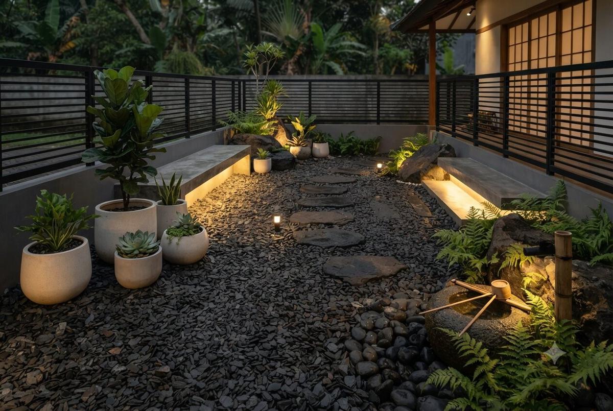 Gravel Garden Ala Jepang yang Mudah Ditiru di Rumah
