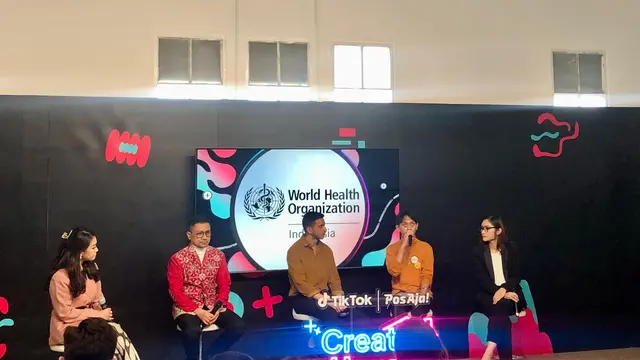 Sesi talkshow peluncuran program kesehatan mental Tiktok bersama WHO di Indonesia 2024