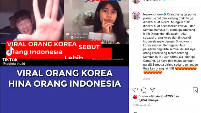 Lee Jeong Hoon Ikut Kecam Warganet Asal Korea Selatan yang Hina Indonesia