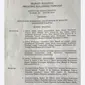 Surat Keputusan Bupati Tolitoli tentang Penutupan Sementara Jalur Masuk Wilayah Tolitoli untuk mencegah virus Corona Covid-19. (Sumber: Humas Pemkab Tolitoli/ Heri Susanto).