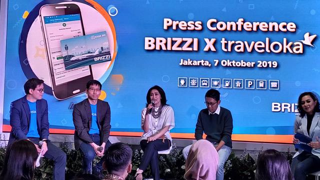 Launching Top Up BRIZZI di Traveloka, di Gedung BRI 1, Jakarta, Senin (07/10/2019).