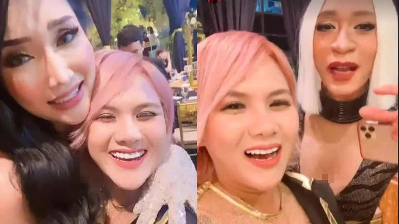 6 Momen Evelyn Anjani Bertemu Aming di Ulang Tahun Lucinta Luna, Tetap Akrab