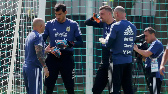 Melihat Latihan Timnas Argentina Jelang Duel dengan Prancis