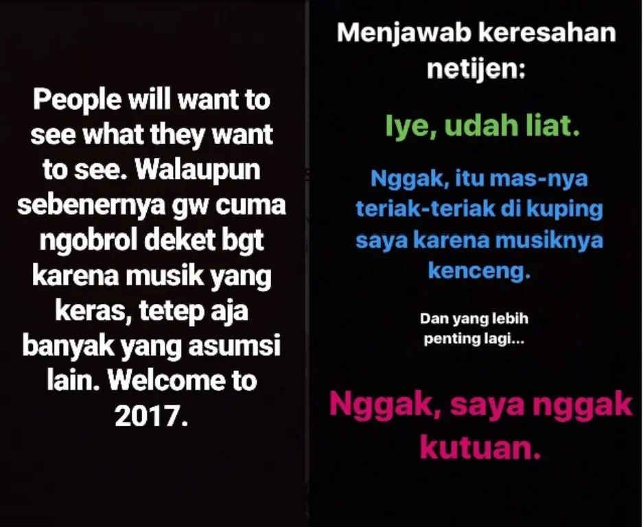 Vidi Aldiano memberikan klarifikasi (Foto: Instagram)