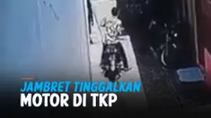 TERJATUH, PELAKU JAMBRET HP MALAH TINGGALKAN MOTOR DI TKP
