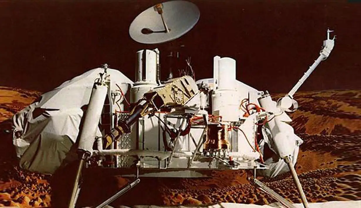 The Viking Landers mentransmisikan gambar permukaan dan menganalisis untuk komposisi dan tanda-tanda kehidupan dj Mars, belajar komposisi atmosfer dan meteorologi, dan digunakan seismometer. - NASA. (businessweek.com)
