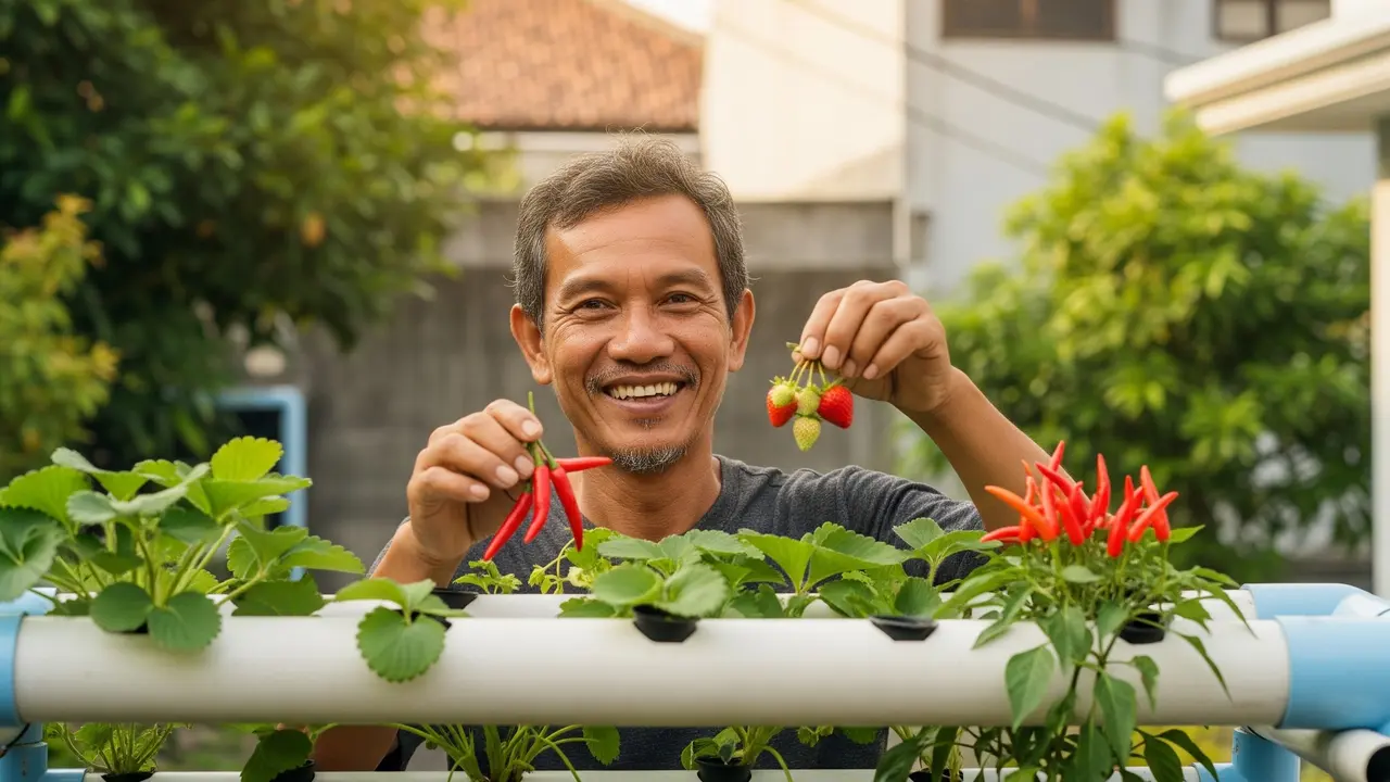 Cara Menanam Buah Hidroponik Pipa PVC di Lahan Sempit Perkotaan