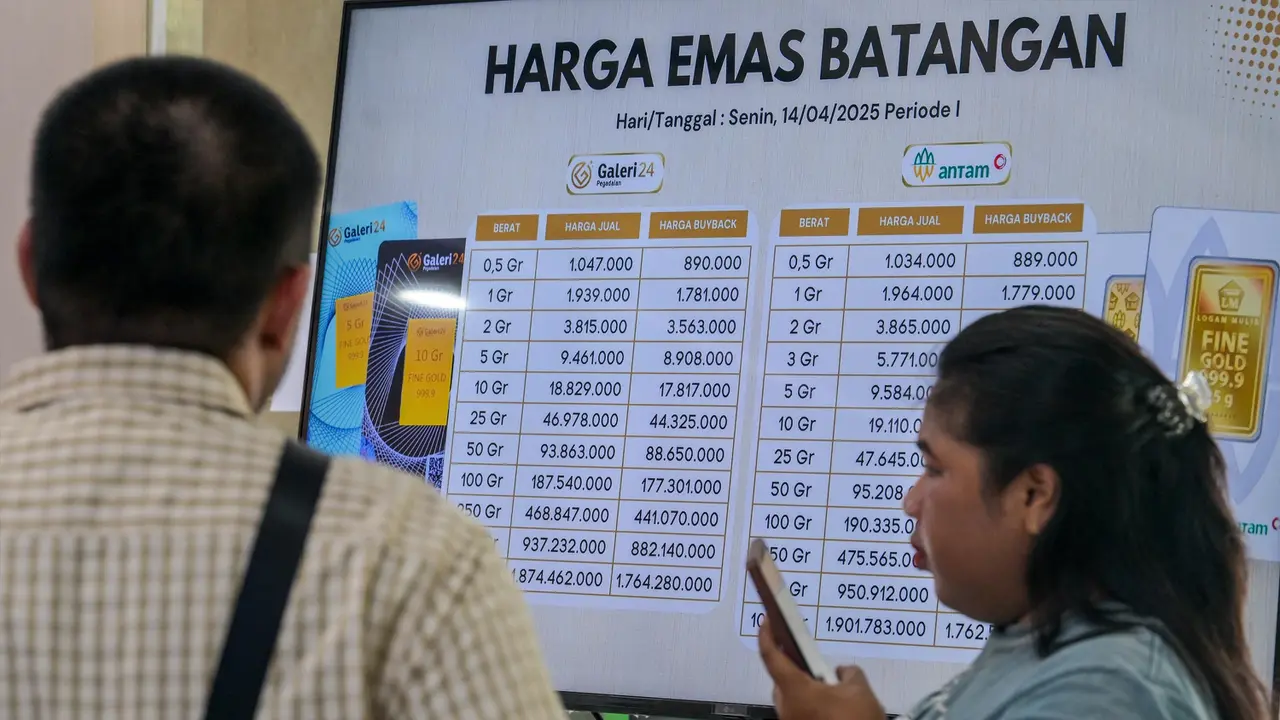 Hari Ini, Harga Emas Antam Turun Tipis