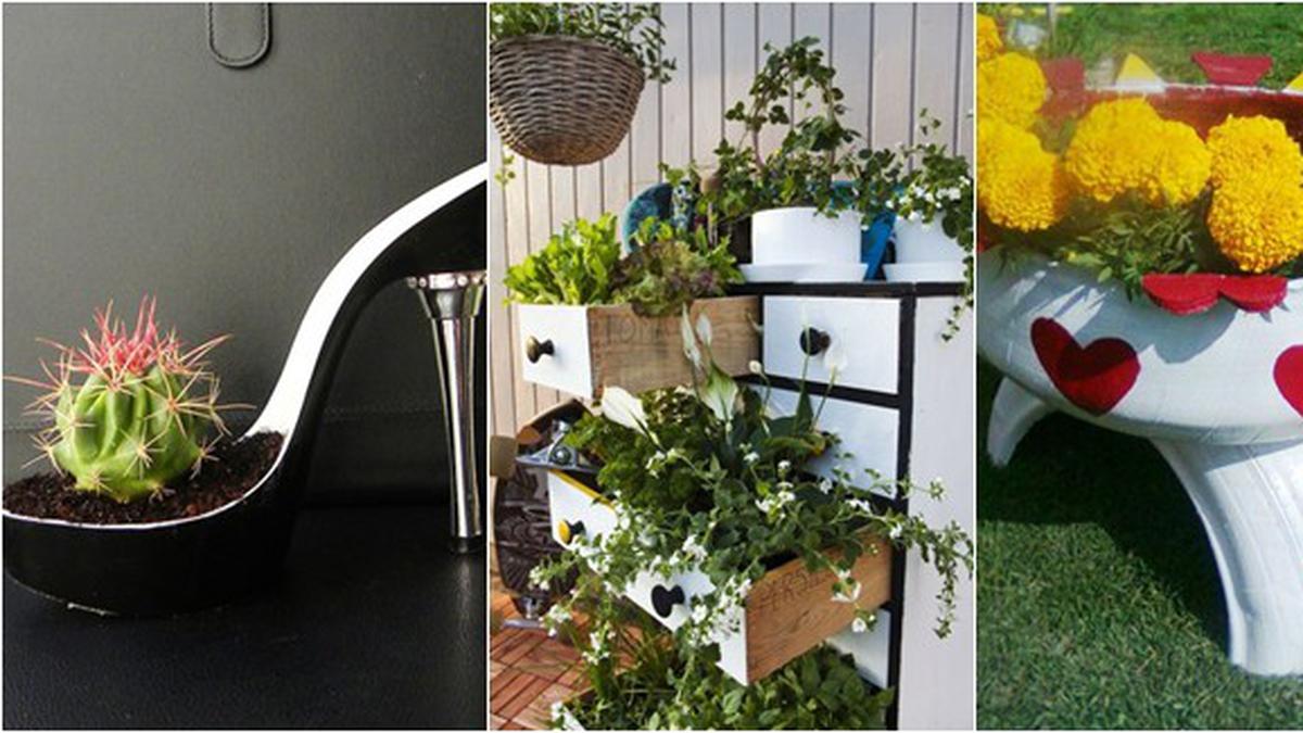 Beragam Ide Mempercantik Taman Dengan Barang-Barang Bekas - Photo