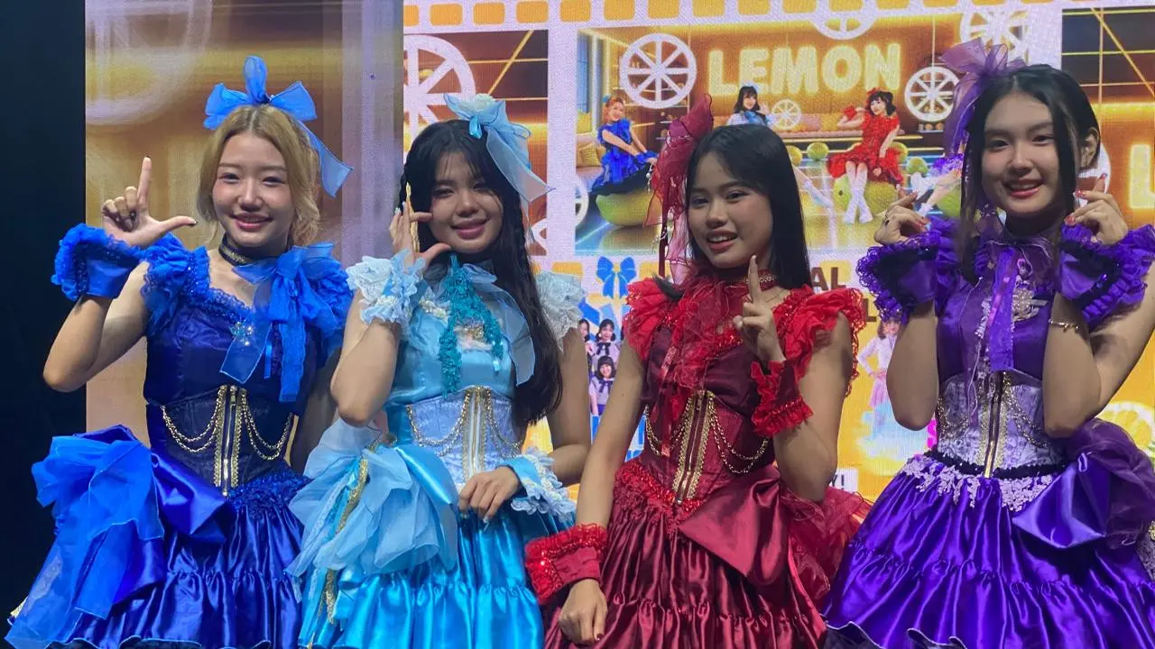 Girlband Lemon saat ditemui di M Block Space, Jakarta Selatan, pada Jumat sore (24/5/2024).