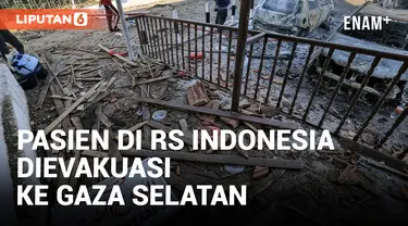 PASIEN TERLUKA DIEVAKUASI DARI RS INDONESIA KE GAZA SELATAN SAAT ISRAEL GEMPUR HAMAS