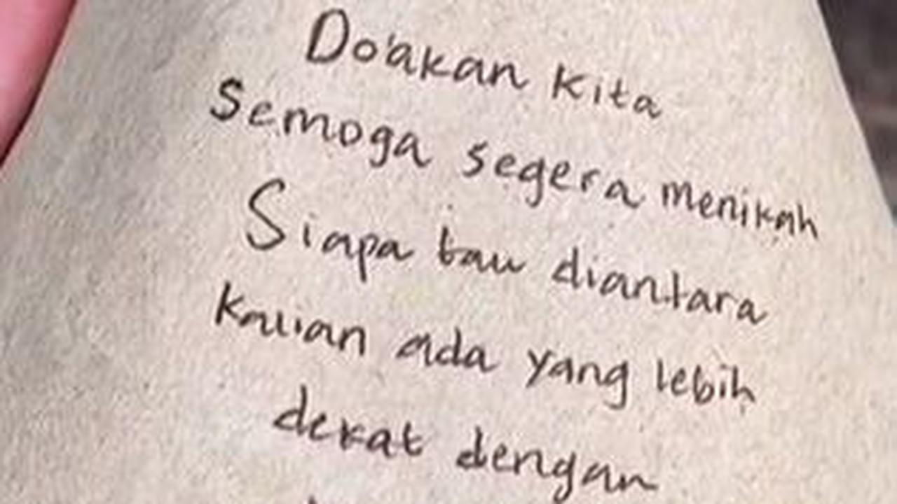 Kisah Pasangan Minta Doa agar Segera Menikah sambil Beri Makanan Gratis, Isi Suratnya Curi Perhatian
