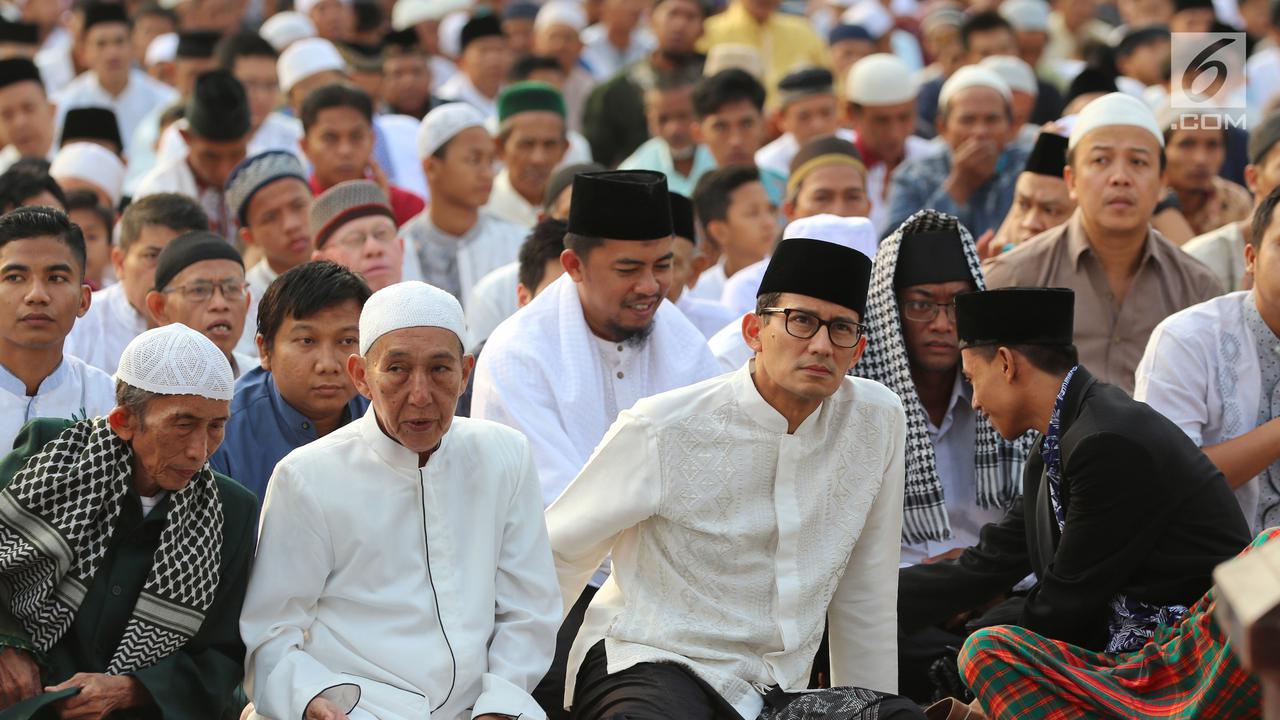 Dihadiri Sandiaga Uno, Salat Id di Monumen Perjuangan Jatinegara Berlangsung Khidmat