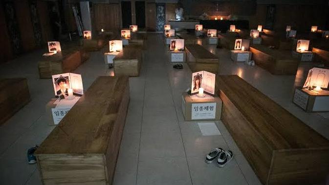 Simulasi Kematian di Korea Selatan (sumber: bigthink)