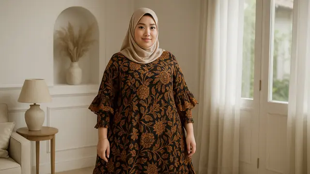 7 Model Gamis Batik Jumbo Terbaru, Nyaman dan Elegan untuk Tampil Pede di Segala Acara