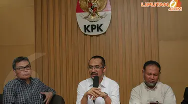 Hadi ditetapkan menjadi tersangka oleh KPK dalam kapasitasnya sebagai Direktur Jenderal Pajak periode 2002-2004, Jakarta,Senin (21/4/2014) (Liputan6.com/Faizal Fanani).