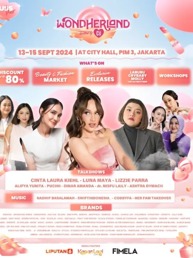 Wondherland 2024 Gandeng Cinta Laura, Kurasi Brand Terbaik, Koleksi Labubu hingga Diskon sampai hingga 80 Persen