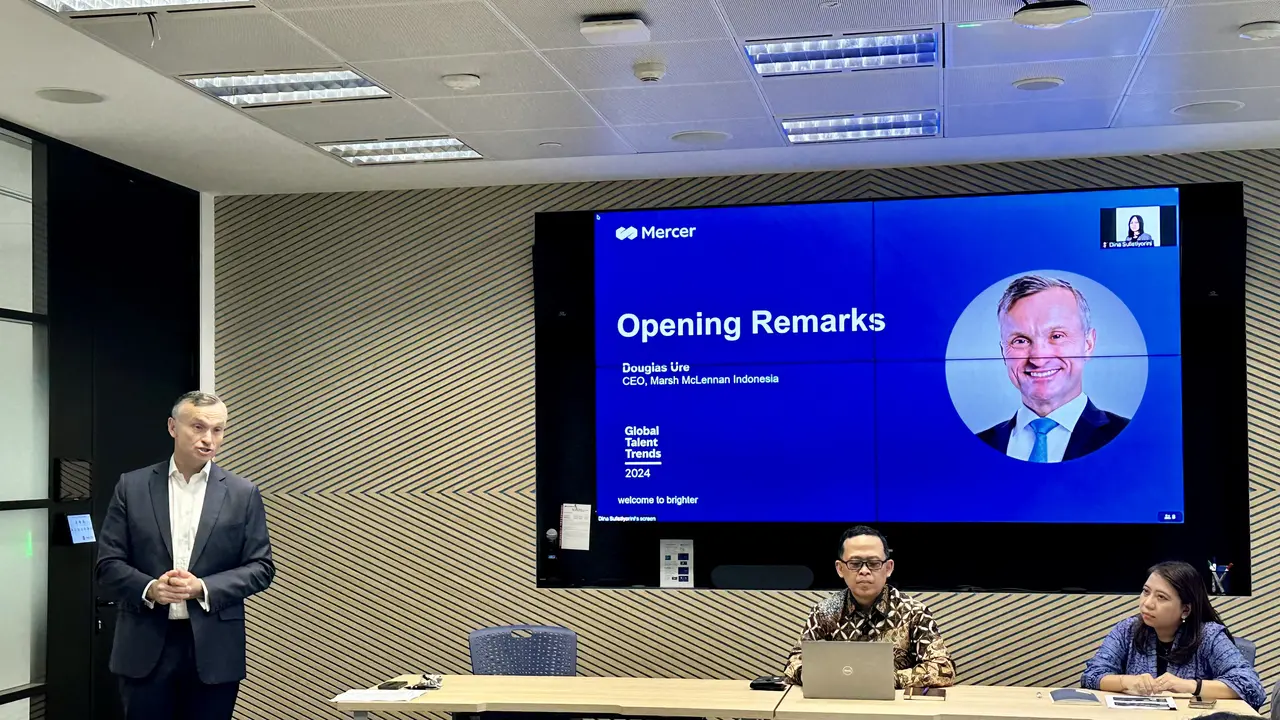 Perusahaan konsultan sumber daya manusia Mercer merilis hasil studi mengenai perkembangan digitalisasi dan AI Generatif terhadap dunia kerja. (Dok Mercer Indonesia)