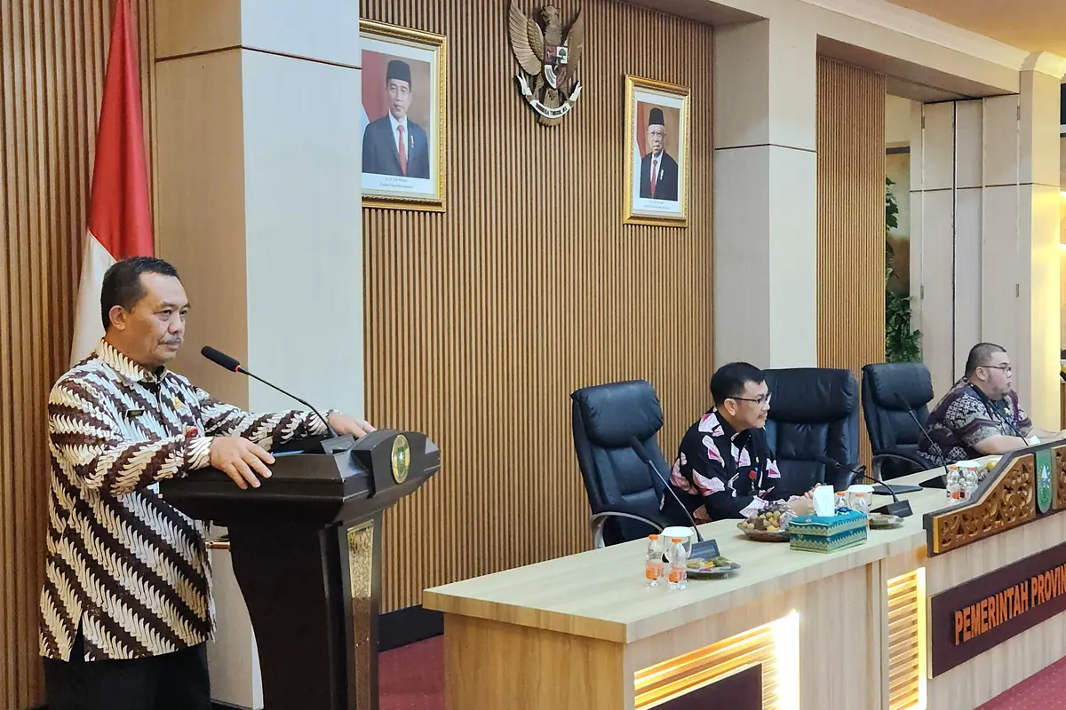 Kepala Badan Strategi Kebijakan Dalam Negeri Kementerian Dalam Negeri (BSKDN Kemendgri) Yusharto Huntoyungo melakukan kunjungan kerja ke Provinsi Riau. (Istimewa)