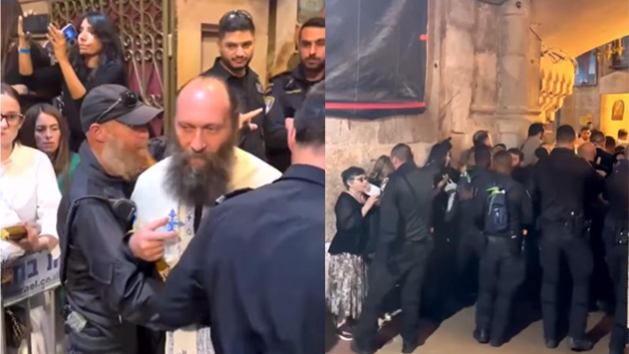 Sampai Todongkan Pistol, Begini Kelakuan Bengis Aparat Israel Larang Umat Kristen Masuk Gereja Makam Suci di Palestina