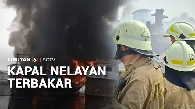 Kapal Nelayan Terbakar