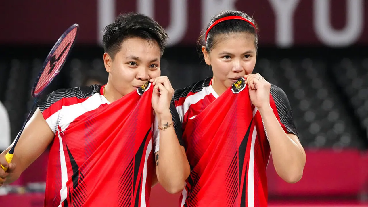 Foto: Singkirkan Ganda Korea Selatan, Greysia Polii/ Apriyani Rahayu Ukir Sejarah Lolos ke Final Olimpiade Tokyo 2020