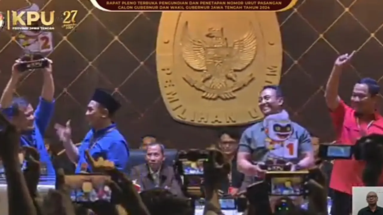 Pasangan cagub-cawagub Jawa Tengan (Jateng) 2024.