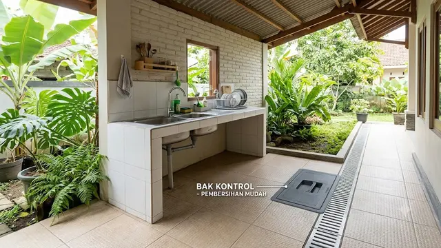 Model Saluran Air untuk Dapur Semi Outdoor agar Cepat Kering
