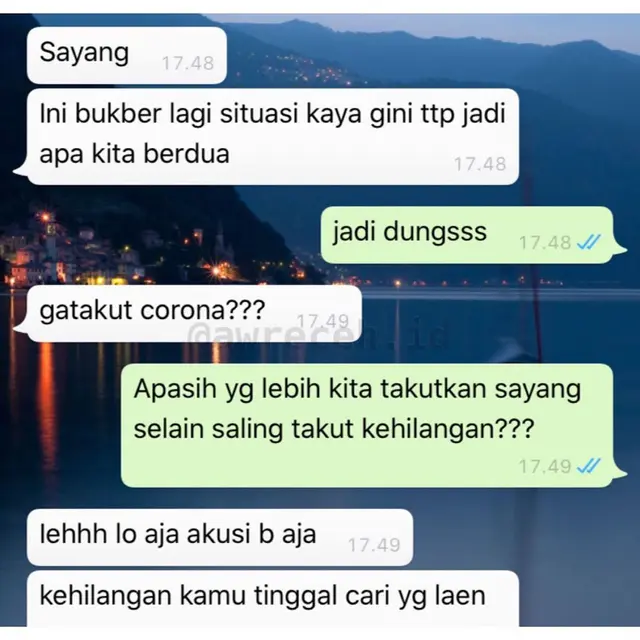 6 Chat Balasan Tentang Cinta Ini Jutek Banget, Bikin Sakit Hati