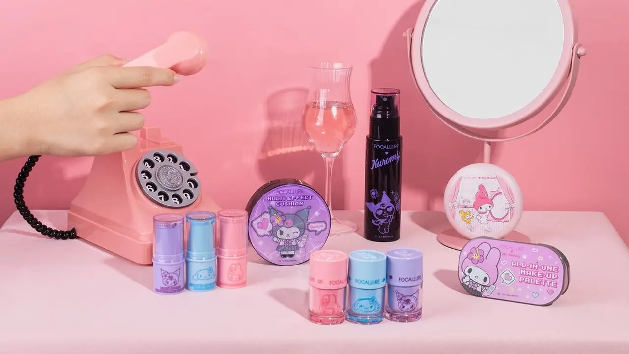 Kolaborasi Pertama Focallure dengan Sanrio Characters, Luncurkan Koleksi Makeup dan Skincare Menggemaskan