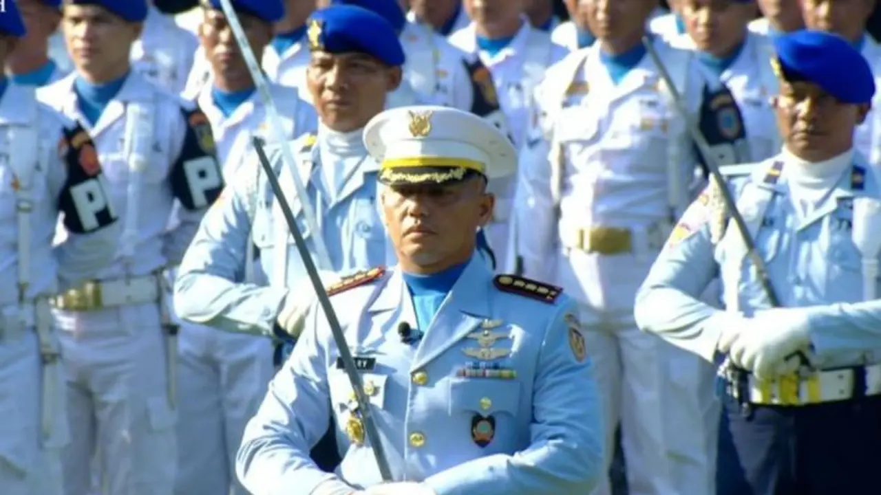 Kolonel Pnb. M. Amry Taufany bertindak selaku komandan upacara Peringatan Hari Kesaktian Pancasila (HKP) 2025 yang berlangsung di Monumen Pancasila Sakti, Lubang Buaya, Jakarta, Rabu (1/10/2025) (Istimewa)