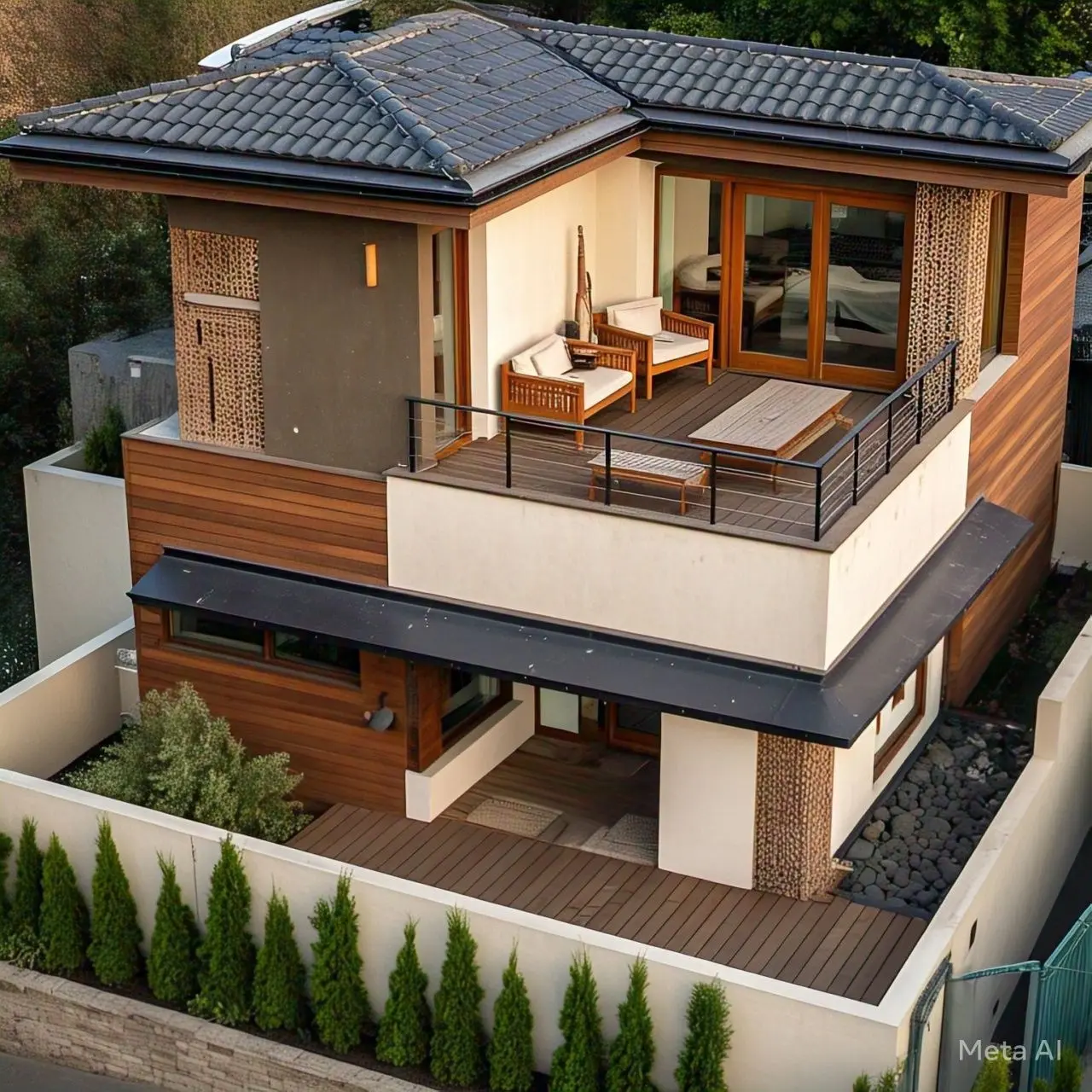 12 Desain Rumah Lantai 2 dengan Rooftop Tren 2025, Elegan dan Fungsional