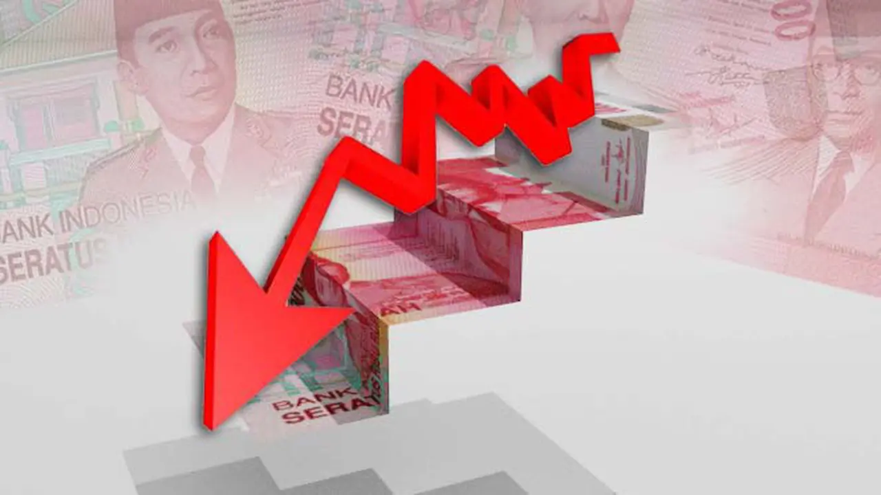 Ilustrasi Rupiah Turun