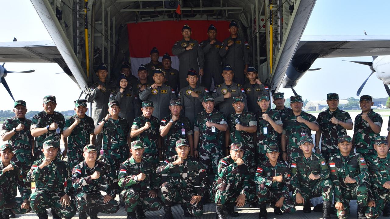 Pangkoopsudnas Pimpin Pemberangkatan Satgas 'Garuda Merah Putih II' ke Gaza Palestina