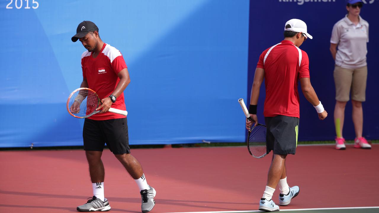 Ganda putra tenis Indonesia Sunu Wahyu Trijati/Christoper Rungkat