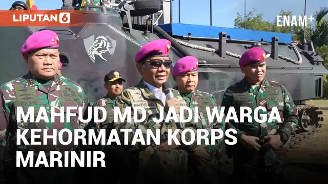 Menkopolhukam Mahfud MD Diangkat Jadi Warga Kehormatan Marinir TNI AL