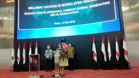 BPJS Kesehatan menjajaki sinergi dengan PT Bursa Efek Indonesia (BEI) untuk optimalkan perluasan kepesertaan program jaminan kesehatan nasional-kartu Indonesia sehat (JKN-KIS). (Foto: Liputan6.com/Maulandy R)