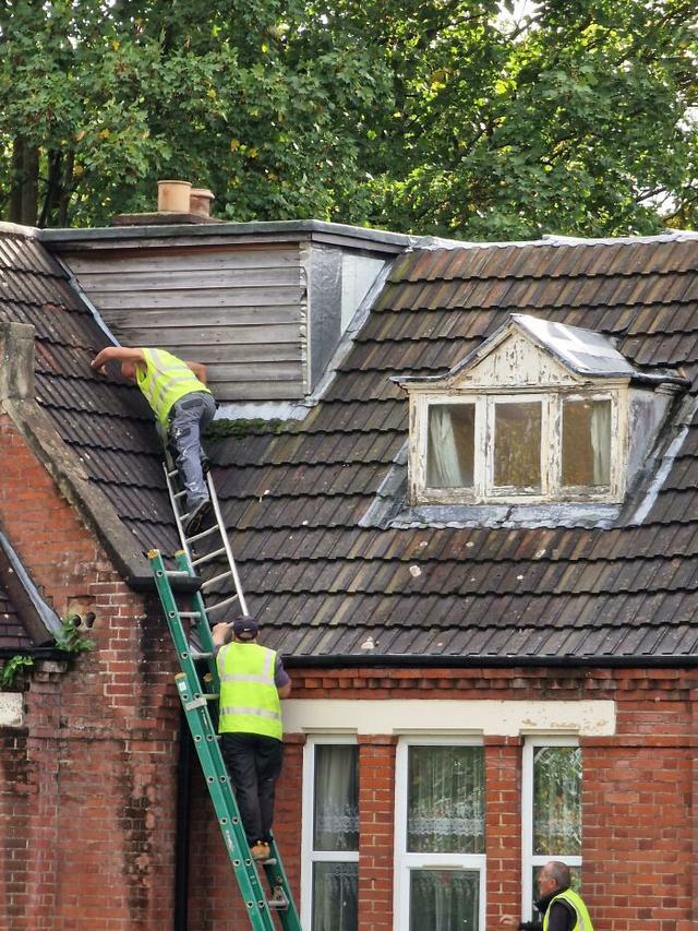 6 Potret Aksi Orang Perbaiki Sesuatu di Ketinggian Ini Bikin Deg-degan