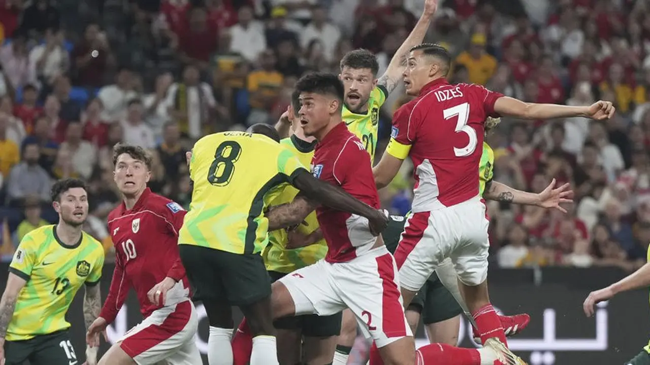 Duel Timnas Australia vs Timnas Indonesia, Kamis (20/3/2025) (c) AP Photo/Mark Baker