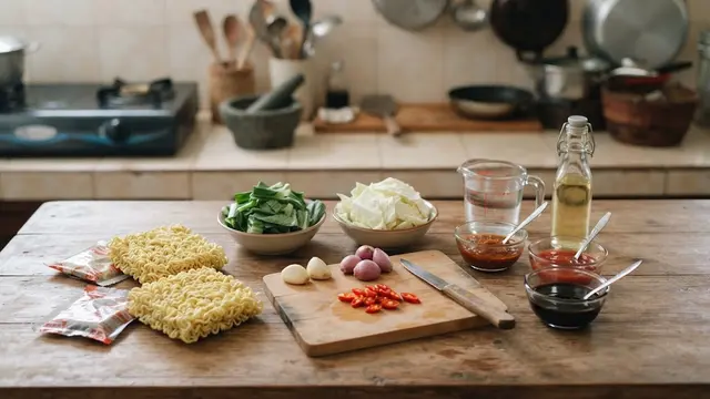 Bahan-Bahan Resep Mie Nyemek Tanpa Telur