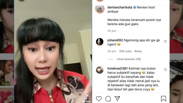 Unggahan Denise Chariesta. (Foto: Instagram @denisechariesta)