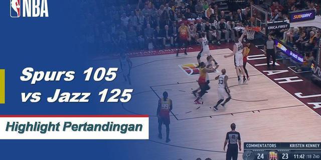 Cuplikan Pertandingan NBA : Spurs 105 vs Jazz 125
