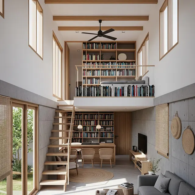 9 Desain Rumah Mezzanine Minimalis untuk Lahan 6x12, Maksimalkan Ruang Vertikal