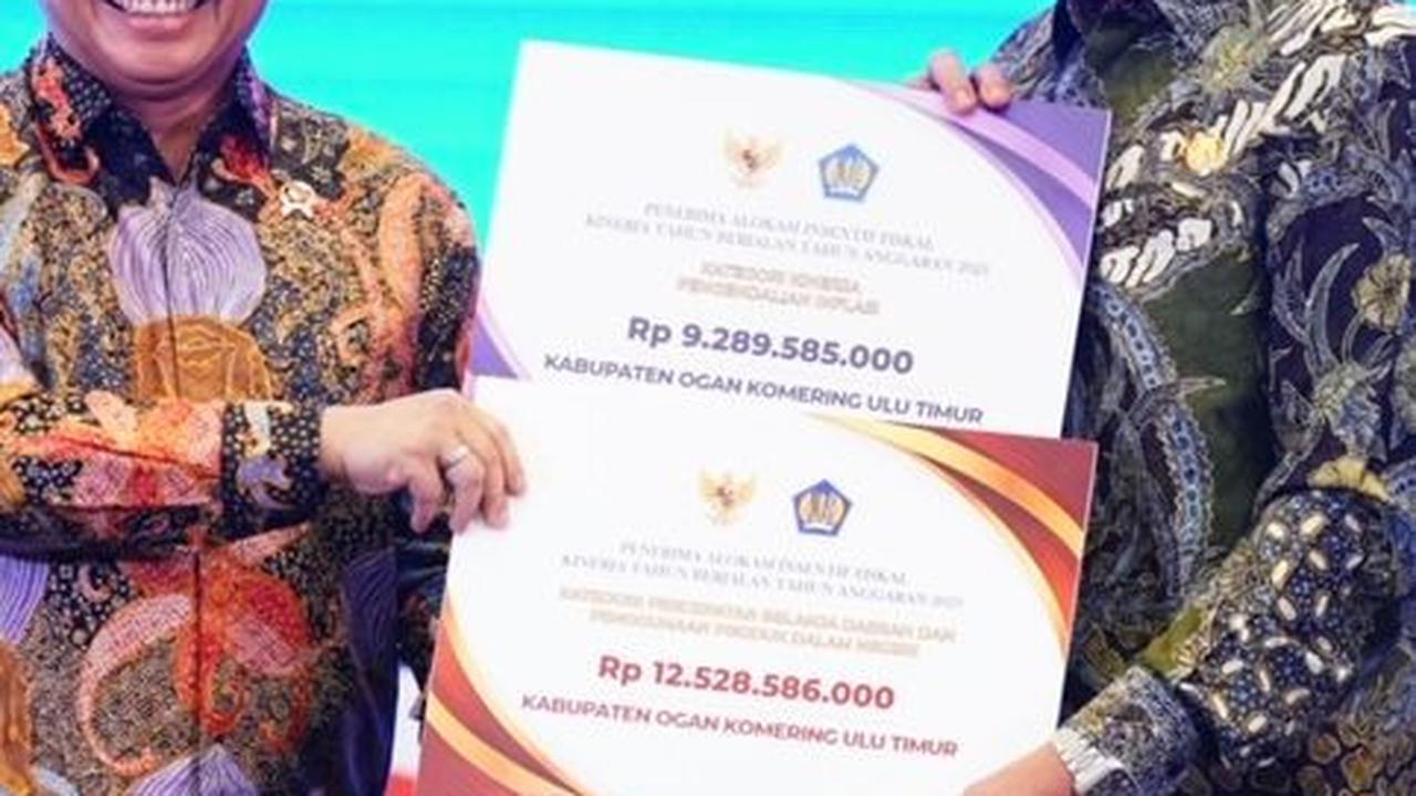 Mampu Kendalikan Inflasi dan Realisasi Belanja Daerah, Bupati Oku Timur Raih Penghargaan dari Kemendagri dan Kemenkeu
