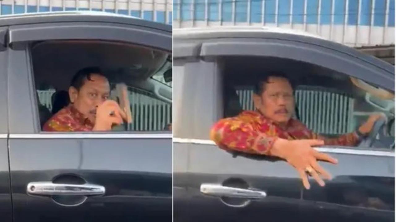 Viral, Pengemudi Pajero Diduga Pensiunan TNI Tunjukkan Pistol usai Serempetan