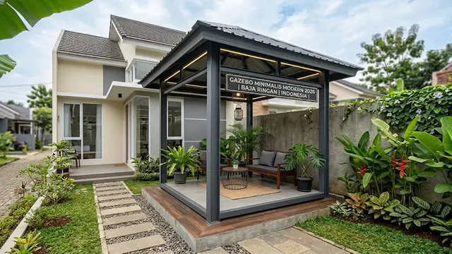 7 Model Gazebo Minimalis Terbaru 2026, Estetik dan Hemat Biaya untuk Lahan Sempit