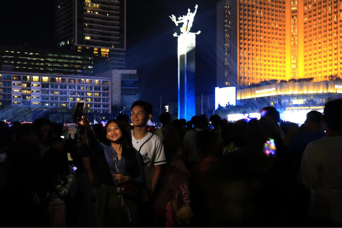 Malam Tahun Baru 2025 di Bundaran HI
