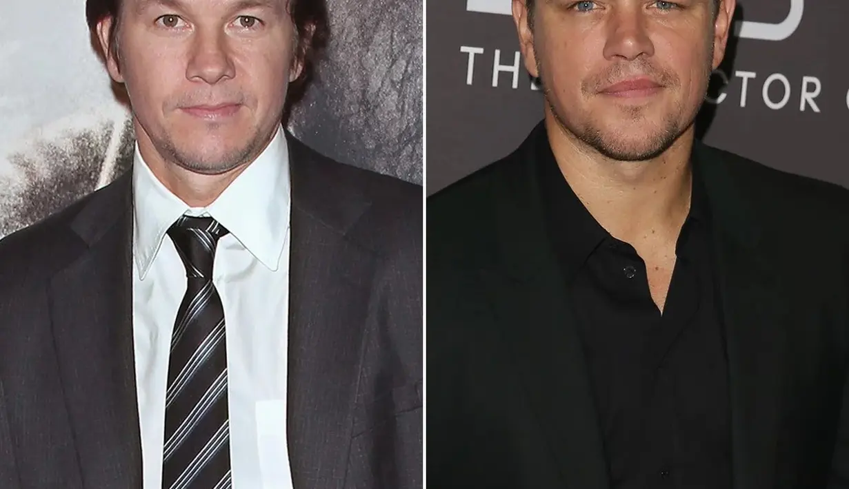 Dua aktor kawakan ini pun sudah lama dibilang mirip. Bisa bedakan mana Matt Damon dan Mark Wahlberg? [Popsugar]